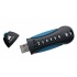 Memoria USB Corsair Padlock 3, 32GB, USB 3.0, Negro/Azul  3