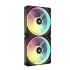 Ventilador Corsair iCUE LINK QX140 RGB, 2x 140mm, 2000RPM, RGB, Negro/Blanco   8