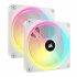 Ventilador Corsair iCUE LINK QX140 RGB, 140mm, 2000RPM, Blanco - 2 Piezas, Incluye HUB  1