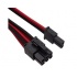 Corsair Cable PCIe Hembra - 2xPCIe Hembra, 6.5cm, Rojo/Negro  2