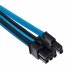Corsair Cable Premium Conector PCIe Doble, 6.5cm, Azul/Negro  2