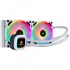 Corsair Hydro Series H100i Platinum Enfriamiento Líquido para CPU, 2x 120mm, 2400RPM, Blanco