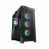 Gabinete Cougar Duoface Pro RGB con Ventana, Midi-Tower, Mini-ITX/Micro-ATX/ATX/CEB/E-ATX, USB 3.0/2.0, sin Fuente, 4 Ventiladores ARGB Instalados, Negro ― Daños menores / estéticos - Daño en esquina superior.  2