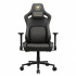 Cougar Silla Gamer Defensor Gold, hasta 120kg, Negro ― leves detalles estéticos en las ruedas y en la almohadilla para la nuca. - Imagen adicional 7
