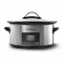 CrockPot Olla SCCPVFC630-S-BR, Antiadherente, 5.5 Litros, Acero Inoxidable  1