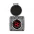 Crouse-Hinds Tomacorriente AR642, 1 Enchufes, 600V, 60A, Gris