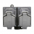 Crouse-Hinds Tomacorriente CPS-152-202, 2 Enchufes, 125 - 250V, 20A, Gris