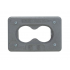 Crouse-Hinds Tapa para Pared DS23G, 2 Puertos, 1 Pieza, Plata