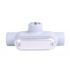 Crouse-Hinds Caja Condulet T-87 CG, 2 Puertos, 3", Aluminio
