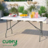 Cuory Mesa Plegable CUO-4726, 180cm x 70cm, Blanco - Imagen adicional 5