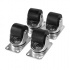 CyberPower Juego de Ruedas para Rack, Negro/Plata - Imagen adicional 1