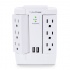 CyberPower Supresor de Picos CSP600WSURC2, 6 Contactos, 2x USB, 1200 Joules