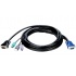 D-Link Cable KVM-402, D-Sub 15pin - D-Sub 15pin, USB 2.0/2 x PS/2, 3 Metros, Negro  1