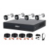 Dahua Kit de Vigilancia DH-KIT/XVR1B04-I/T/4-HAC-HFW1200RLN-IL-T de 4 Cámaras CCTV Bullet con Grabadora de 4 Canales