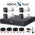 Dahua Kit de Vigilancia DH-KIT/XVR5104HS-4KL-I3/T/4-HFW1500RMN-IL-T de 4 Cámaras CCTV Bullet con Grabadora de 4 Canales