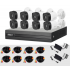 Dahua Kit de Vigilancia KITXVR1B08 Wiz Sense de 8 Cámaras CCTV Bullet y 8 Canales, con Grabadora y Accesorios  1
