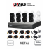 Dahua Kit de Vigilancia DH-XVR1B08 de 8 Cámaras Bullet y 8 Canales, con Grabadora