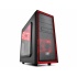 Gabinete DeepCool Tesseract SW-RD con Ventana LED Rojo, Midi-Tower, ATX/Micro-ATX/Mini-ITX, USB 3.0, sin Fuente, Negro/Rojo  1