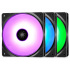 Ventilador DeepCool RF120-3 IN 1 RGB, 120mm, 500 - 1500RPM, Negro, 3 Piezas  1