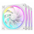 Ventilador DeepCool FL12, 3x 120mm, 2150RPM, RGB, Blanco  1