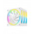 Ventilador DeepCool FL12R, 3x 120mm, 2150RPM, RGB, Blanco