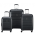 Delsey Kit de Maletas Binalong, 21", Cerradura de Llave TSA, Negro, 3 Piezas