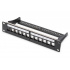 Digitus Panel de Parcheo, 8 Puertos Vacío, 1U, Negro  1