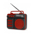 Dolphin Bocina RTX-10 Retro, Bluetooth, Alámbrico/Inalámbrico, Radio FM, Rojo  1