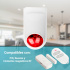 DuoSmart Sirena WiFi B20, Inalámbrica, 130db, Rojo/Blanco  4