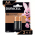 Duracell Pila Alcalina AA, 2 Piezas  1