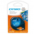 Cinta Dymo 91335, Negro sobre Azul, 12mm x 4m