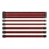 Eagle Warrior Kit de Cables Trenzados PSU, Negro/Rojo