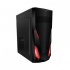 Gabinete Gamer Eagle Warrior CG-03R3 Rojo, Midi-Tower, ATX/micro-ATX, USB 2.0/3.0, sin Fuente, Negro