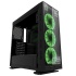 Gabinete Eagle Warrior Blade A3 con Ventana LED Verde, Tower, ATX/Micro-ATX, USB 2.0/3.0, sin Fuente, Negro