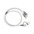 Easy Line Cable USB A Macho - USB C/Micro-USB B/Lightning Macho, 1.2 Metros, Blanco  1
