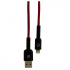 Easy Line Cable USB A Macho - Lightning Macho, 1 Metro, Negro/Rojo  2