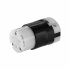 Eaton Conector de Nylon AH5669, 15A, 250V, NEMA 6-15R, Negro/Blanco  3