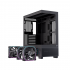 Gabinete Einarex Prisma S501D, Midi-Tower, ATX/Micro-ATX/Mini-ITX, USB 3.0, sin Fuente, 3 Ventiladores Instalados, Negro - Imagen adicional 1