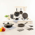 Ekco Batería de Cocina 58494, Aluminio, 32 Piezas, Negro  3