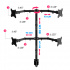 ELE-GATE Soporte de Escritorio para 4 Monitores 13" - 27", hasta 32kg  3