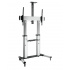 Emount Soporte Móvil de Piso para Pantalla de 60'' - 100'', hasta 100kg, Negro/Plata  1