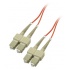 Enet Cable Fibra Óptica Dúplex Multimodo OM1 SC Macho - SC Macho, 62.5/125, 5 Metros, Naranja  1