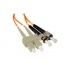 Enet Cable Fibra Óptica Dúplex Multimodo OM2 SC Macho - ST Macho, 50/125, 10 Metros, Naranja  1