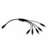 Enson Cable Distribuidor 1 a 5 Canales, 40cm, Negro  1