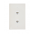 Enson Placa de Pared Universal, 2 Puertos, sin Jack, Blanco  3