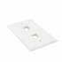 Enson Placa de Pared Universal, 2 Puertos, sin Jack, Blanco  2