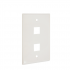 Enson Placa de Pared Universal, 2 Puertos, sin Jack, Blanco  1