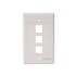 Enson Placa de Pared Universal, 3 Puertos, sin Jack, Blanco  1