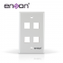 Enson Placa de Pared Cat6/Cat5e, 4 Puertos, Blanco  1