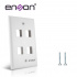 Enson Placa de Pared Cat6/Cat5e, 4 Puertos, Blanco  3
